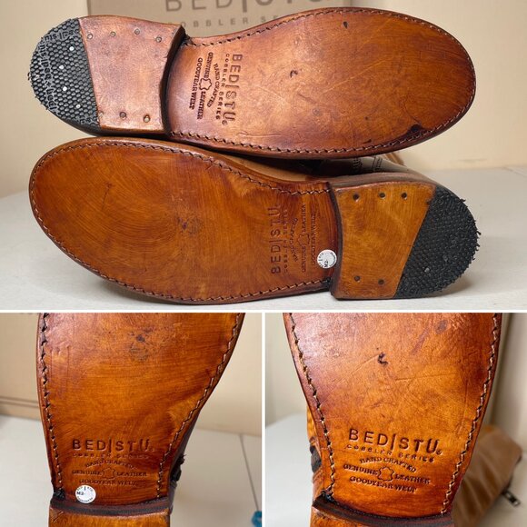 BED STU Tess Distressed Tan Leather Tall Riding Boots BEDSTU Size 8 - Picture 12 of 16